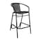Flash Furniture Lila  Commercial Grade Black Rattan Indoor-Outdoor Restaurant Barstool, PK4 4-SDA-AD632032R-BK-GG - alternate 11
